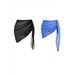 Комплект из 2 парео из шифонового тюля