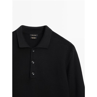 Jersey punto estructura cuello polo