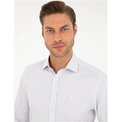 Purple Slim Fit рубашка с длинным рукавом