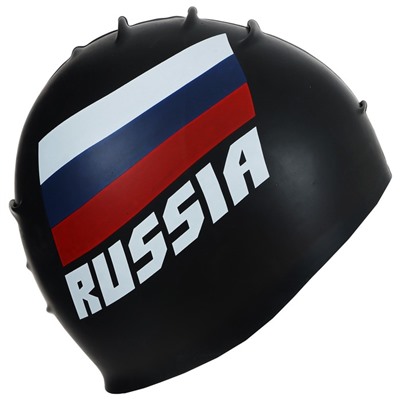 Шапочка для плавания взрослая ONLYTOP RUSSIA, силиконовая, обхват 54-60 см