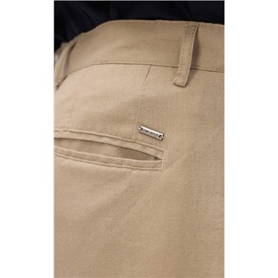 Шорты лен F111-0960-1 d.beige