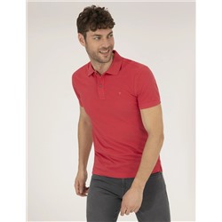 Red Slim Fit Polo Yaka Basic T -Fork