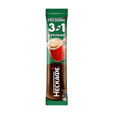 Кофе растворимый Nescafe 3 в 1, Strong, 14,5 г