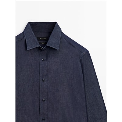 Camisa denim 100% algodón slim fit