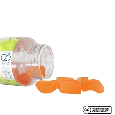 Жевательные таблетки Nature's Supreme Gummies с витамином С 60 в жевательной форме