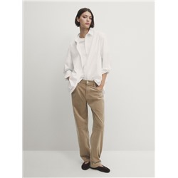 Pantalón micropana slim fit detalle costura