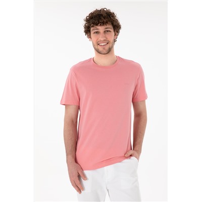 Мужская регулярная посадка на велосипеде Neck Pink Basic T -Fish Surprise Scount в корзине
