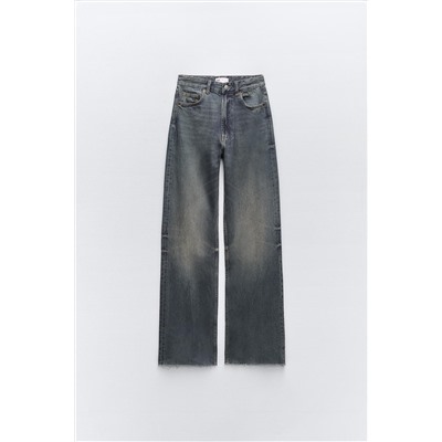JEANS TRF WIDE LEG TIRO ALTO