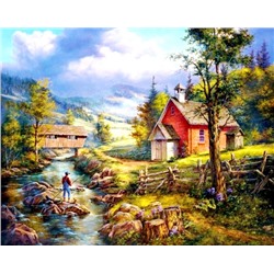 Алмазная мозаика/ подрамник/ полная выкладка/ круглые стразы/ 30х30см/ арт.GLC51564 ПРИРОДА