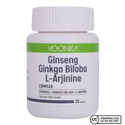 Voonka Ginseng Ginkgo Biloba L-аргинин 32 капсулы