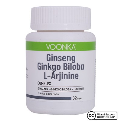 Voonka Ginseng Ginkgo Biloba L-аргинин 32 капсулы