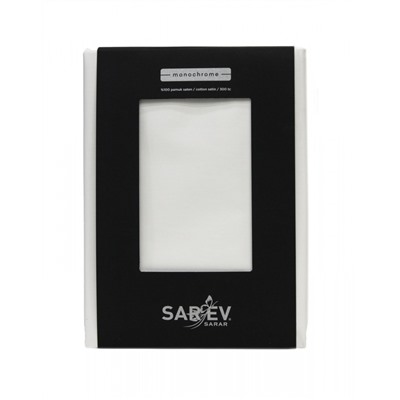 Простынь SAREV (300 tc) 1,5 сп. сатин 220*280 см P 980 MONOCHROME v1/Off White