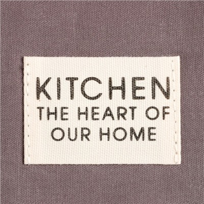 Дорожка на стол Этель Kitchen 40×150 +/-5 см, серая, 100% хлопок, саржа 220 г/м²