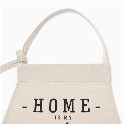 Фартук Этель "HOME", цвет бежевый, 60х75 см, 50%хл, 50%лен