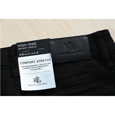 Эластичные хлопковые повседневные джинсы средней посадки RALPH LAURE*N ОРИГИНАЛ!