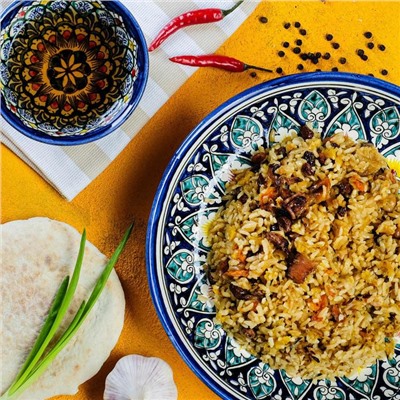 Плов узбекский «Праздничный» с изюмом, 325 г, консервированный