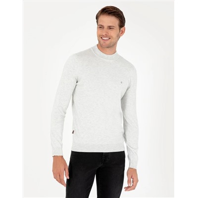 Крем melanj Slim Fit Half Fisherman воротник базовый трикотажный свитер