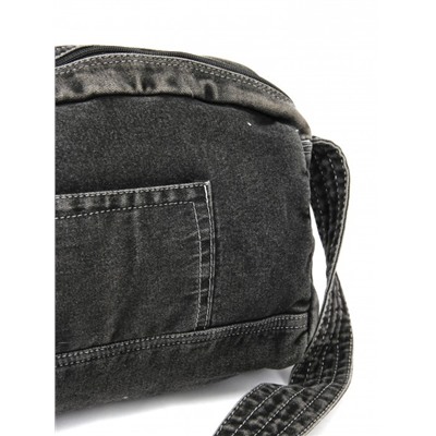 Сумка женская текстиль JN-8179,  1отд,  плечевой ремень,  черный jeans 261780