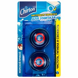 Таблетки чистящие для унитаза 2 шт. х 50 г, CHIRTON (Чиртон), "Морской Прибой", 6944678610380