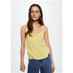 Top algodón lino -  Mujer | MANGO OUTLET España