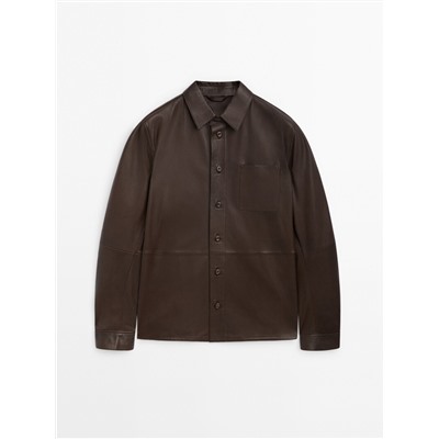 Sobrecamisa piel napa bolsillo