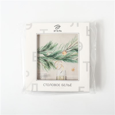 Скатерть новогодняя "Этель" Spruce mood 150х110см +/-3см с ВГМО, 100%хл, саржа 190гр/м2