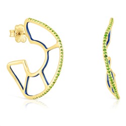 Pendientes Gregal - plata bañada en oro amarillo de 18 kt - dorado