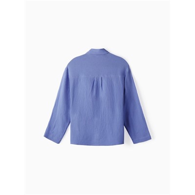 Рубашка из муслина для девочек KAFTAN, рост 146 см, фиолетовая