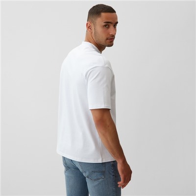 Футболка мужская из органического хлопка MINAKU OVERSIZE FIT: цвет белый, р-р 52