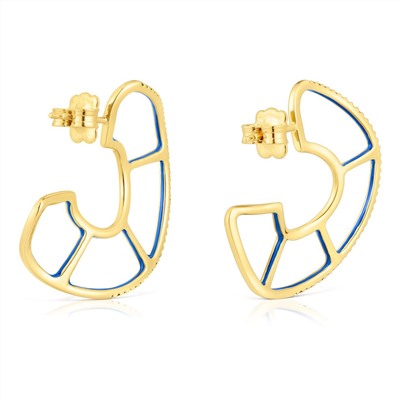 Pendientes Gregal - plata bañada en oro amarillo de 18 kt - dorado