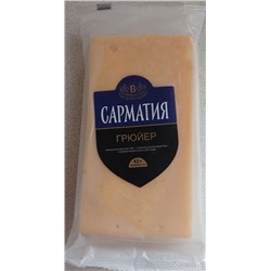 Сыр ТМ БЕЛОВЕЖСКИЙ Сарматия Грюйер 45% 1*4кг/16кг
