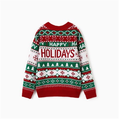 Джемпер вязаный новогодний детский KAFTAN Holidays размер 32, (110-116 см)