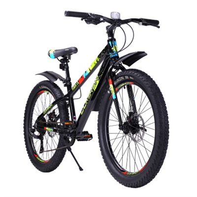 Велосипед 24"x3.0 рама 13" 7sp COMIRON FLASH полуфэт ригид чёрный