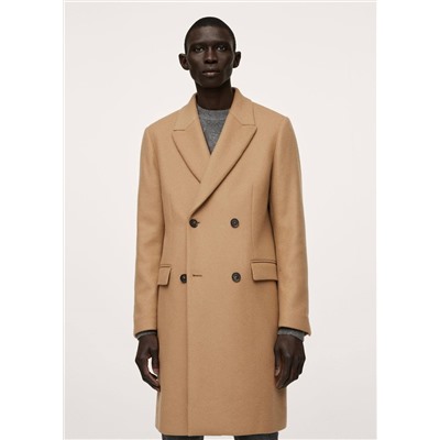 Abrigo largo lana -  Hombre | MANGO OUTLET España