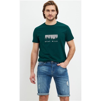 Шорты джинс P411-0963 middle blue