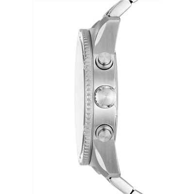 Reloj de cuarzo de acero Brox - Plateado