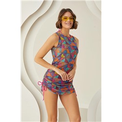 Красочное короткое платье Sundream, парео