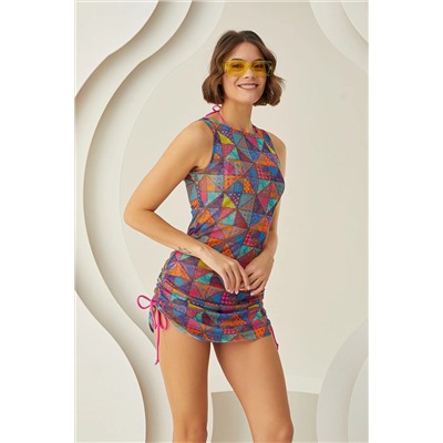 Красочное короткое платье Sundream, парео
