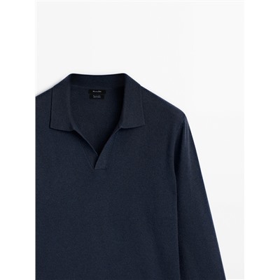 Jersey polo punto mezcla lana