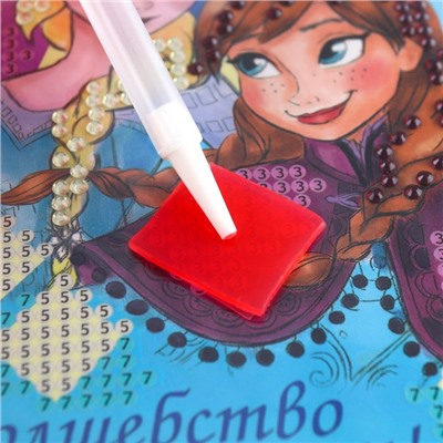 Алмазная мозаика с частичным заполнением для детей «Холодное сердце», 15 х 10 см
