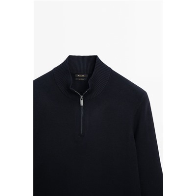 Jersey punto cuello mock cremallera