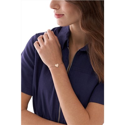 Pulsera Elliott - Rosa dorado y blanco