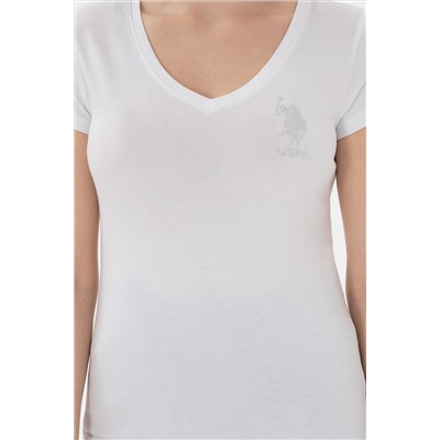 Женщина White Basic T -Fish Surprise Discount в корзине