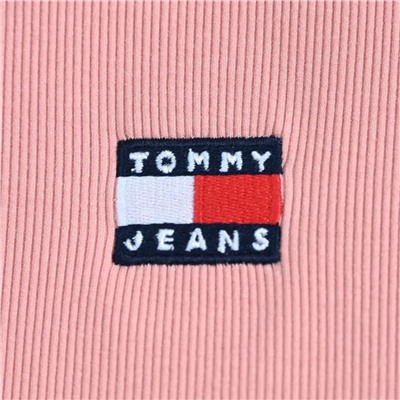 Хлопковая ребристая футболка TOMMY HILFIGE*R ОРИГИНАЛ!