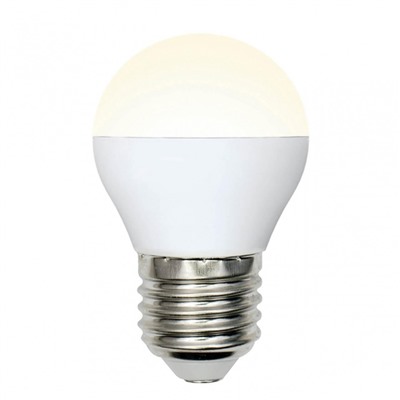 Нарушена упаковка.   Лампа светодиодная шар E27 6W 3000K (Теплый белый свет) Uniel Multibright  (UL-00002377)  LED-G45-6W/WW/E27/FR/MB PLM11WH картон