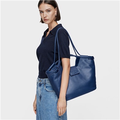 Bolso capazo Sun - cuero - azul marino