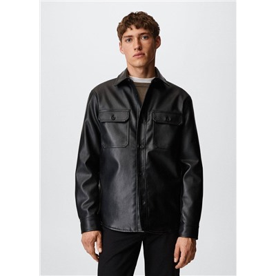 Chaqueta efecto piel -  Hombre | MANGO OUTLET España