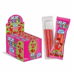 Кислые трубочки JOJO JELLY "Жевательный мармелад" со вкусом клубники, 20 г, КОНФИТОЙ, КТ94680