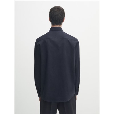 Sobrecamisa doble bolsillo mezcla algodón
