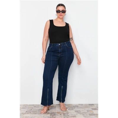 Синяя высокая талия Totes Totes Zipper Flare Jeans TBBAW23CJ00041